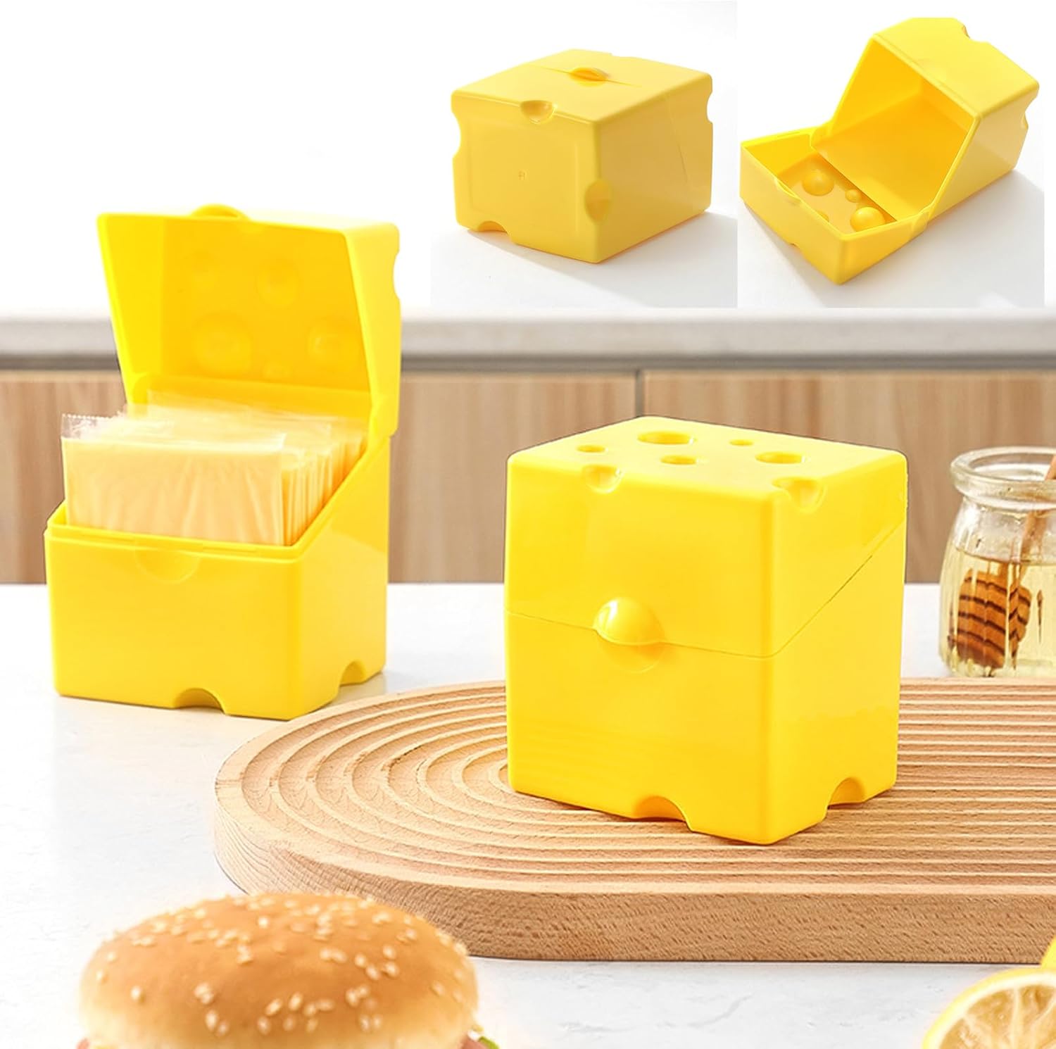 スライスチーズ容器 チーズスライス クリスパー冷蔵庫収納ラック クラムシェル チーズスライスホルダー スライスチーズセーバーキーパー