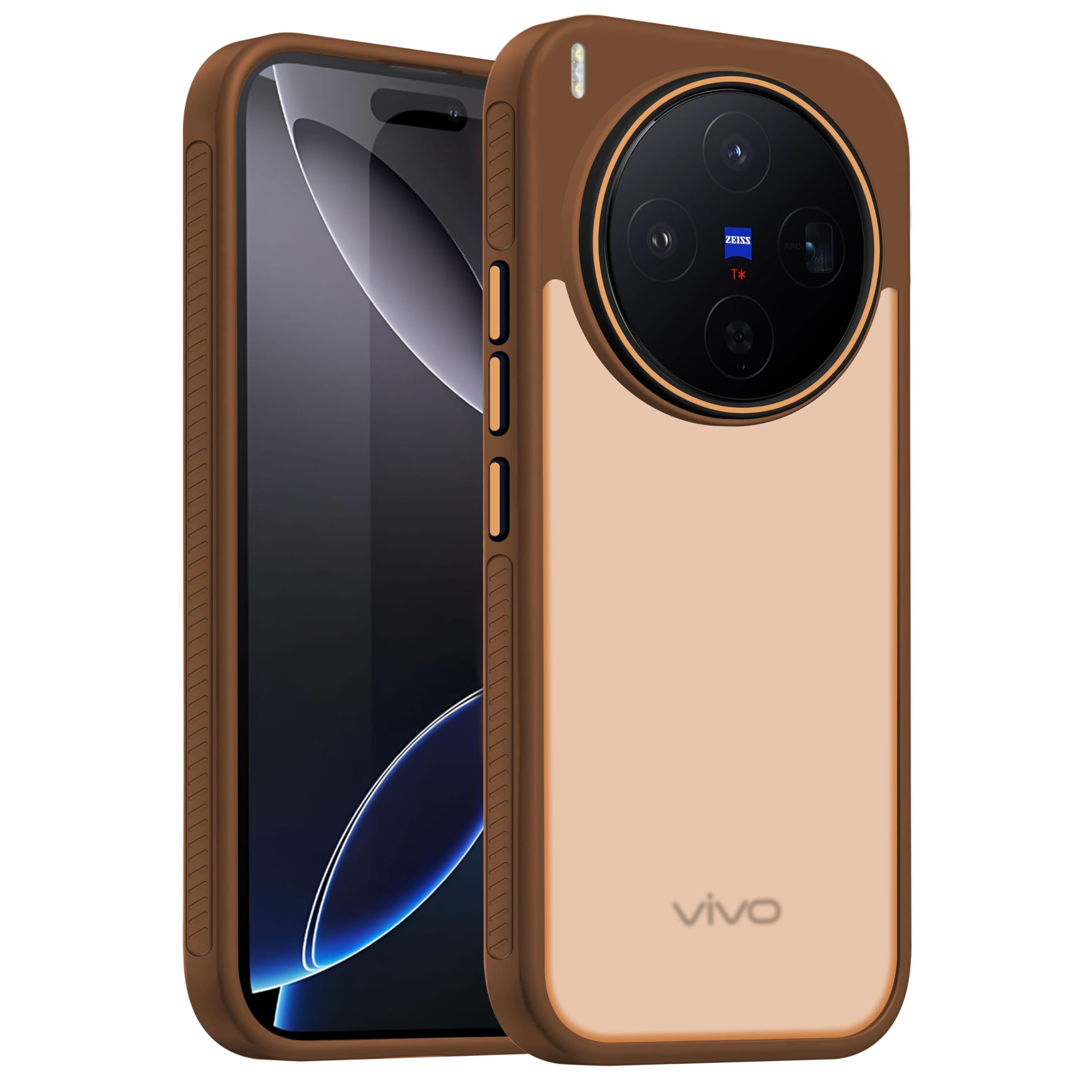 V-TAN Back Cover Vivo X300 5G, Matte Finish Transparent Case, TPU, Camera Protective Shockproof Cover (Black) — Amazon image 6