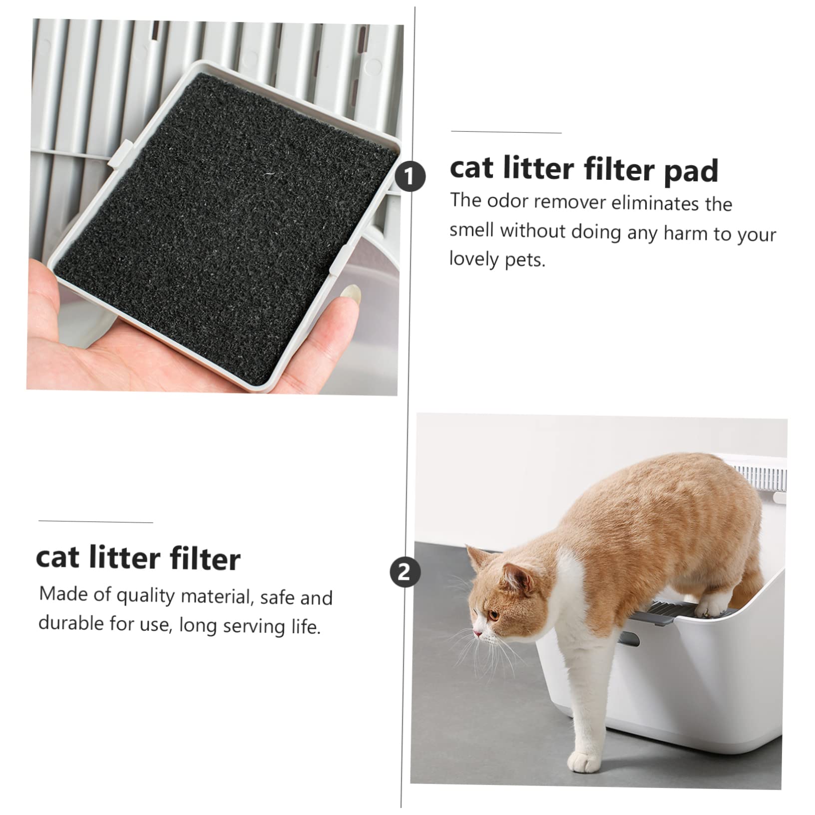 Amosfun 72stücke Aktivkohlefilter Für Katzentoiletten Hochwirksame Geruchsfiltermatten Für Saubere Katzenumgebung Effektive Filterung Geruchskontrolle Sicher Für Haustiere