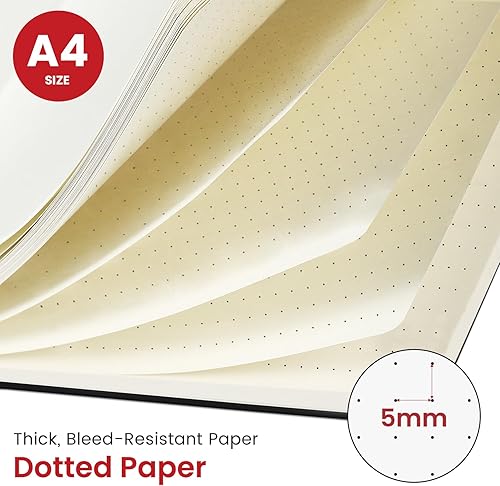 Miniatura 2 de Taja Cuaderno de puntos en espiral, cuadernos de 8.5 x 11 pulgadas para trabajo, diario grande A4 para mujeres y hombres, diario de puntos con