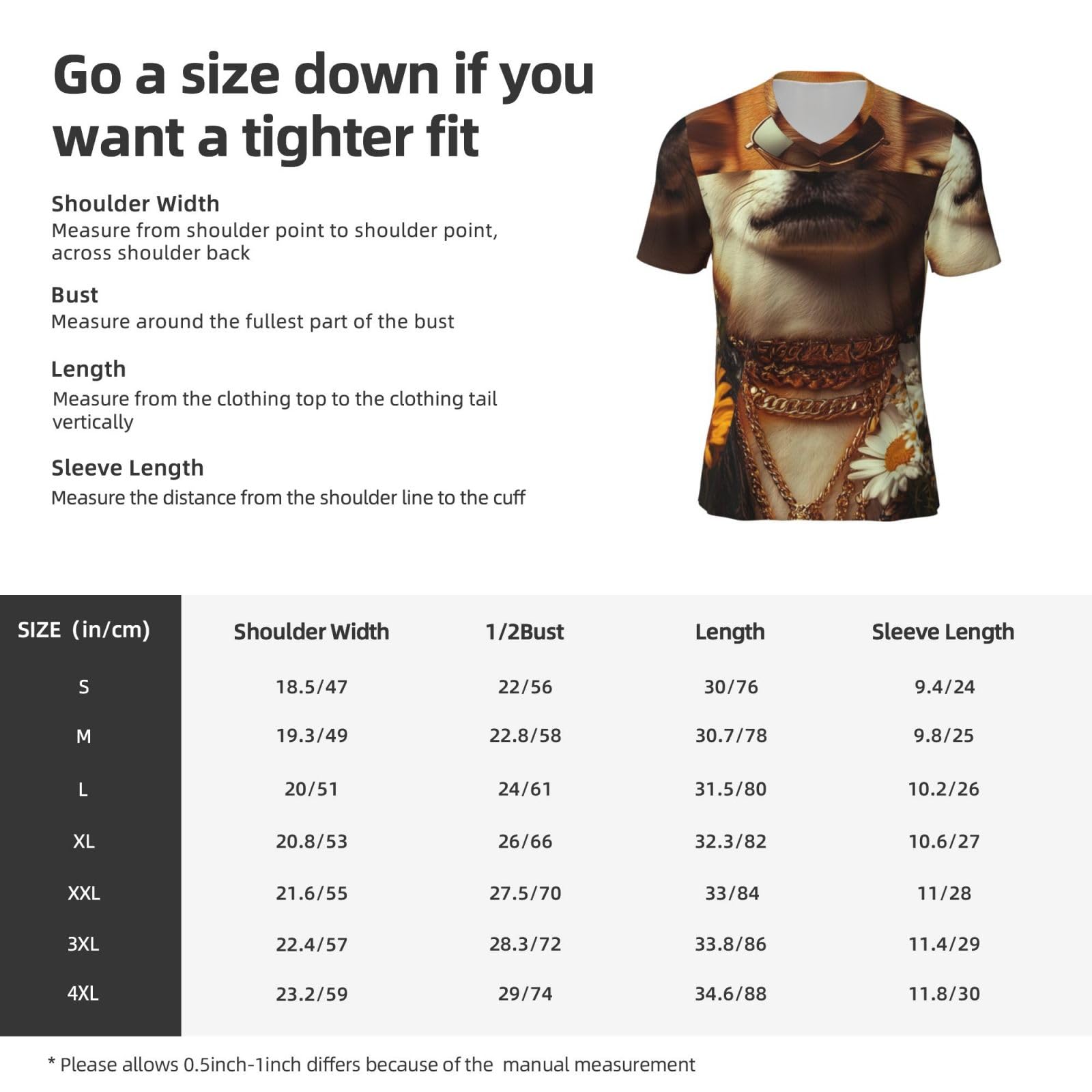 Stylish Athletic Sports Jersey Hipster-Shiba-Inu-Daisy Men's Rugby Jersey 3X-Large