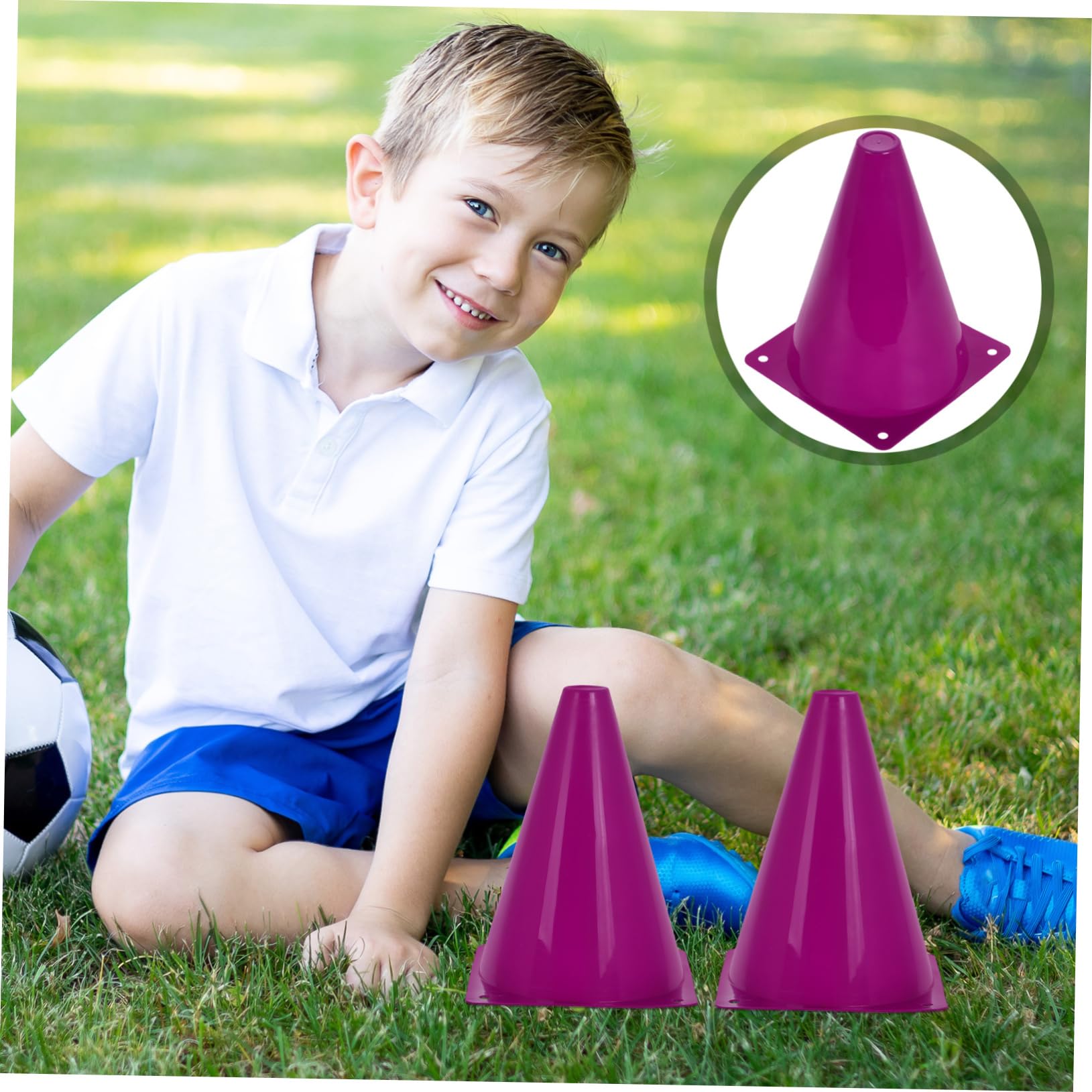 Mikinona 40pezzi Coni per Allenamento Sportivo in Plastica Coni per Calcio e Basket per Agilità e Ostacoli Stradali per attività all e Indoor