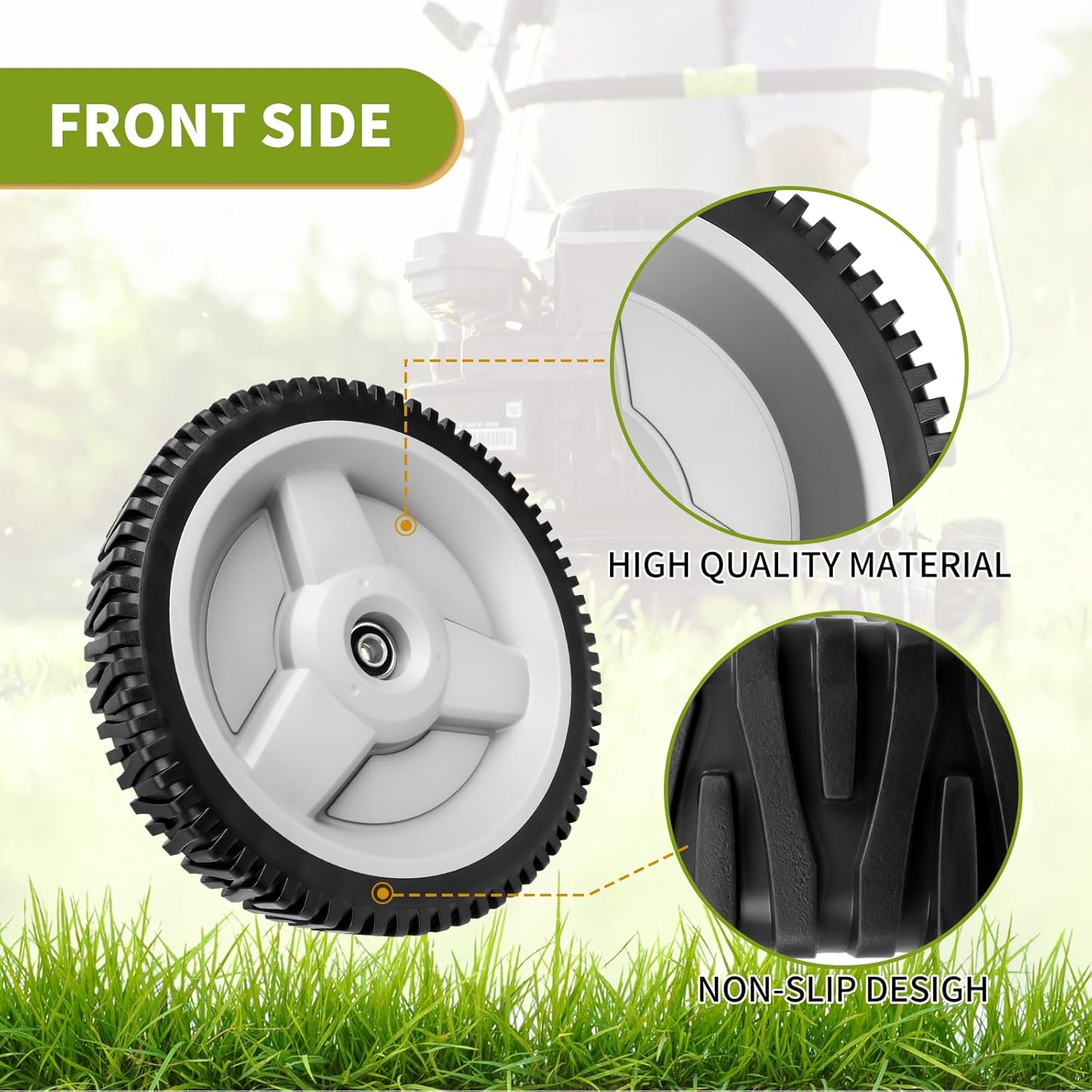 585265603 11" Lawnmower Wheel Compatibles with Hus qvarna Walk-Behind Mower, 585265601 Wheel Compatibles with HD800HW, HU800H, HU700H, Replace for 501067002, 4541904, PS12621881，2 Pack