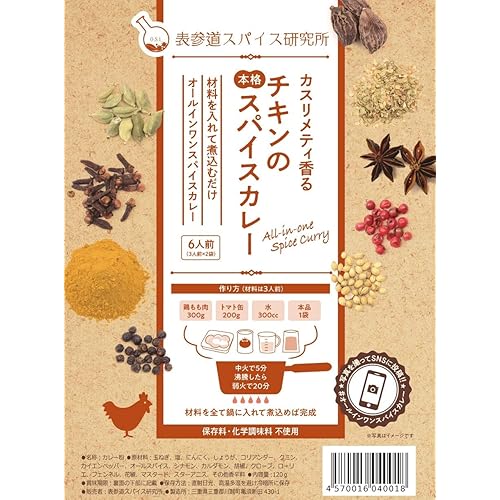 表参道スパイス研究所 カスリメティ香る チキンの本格スパイスカレー