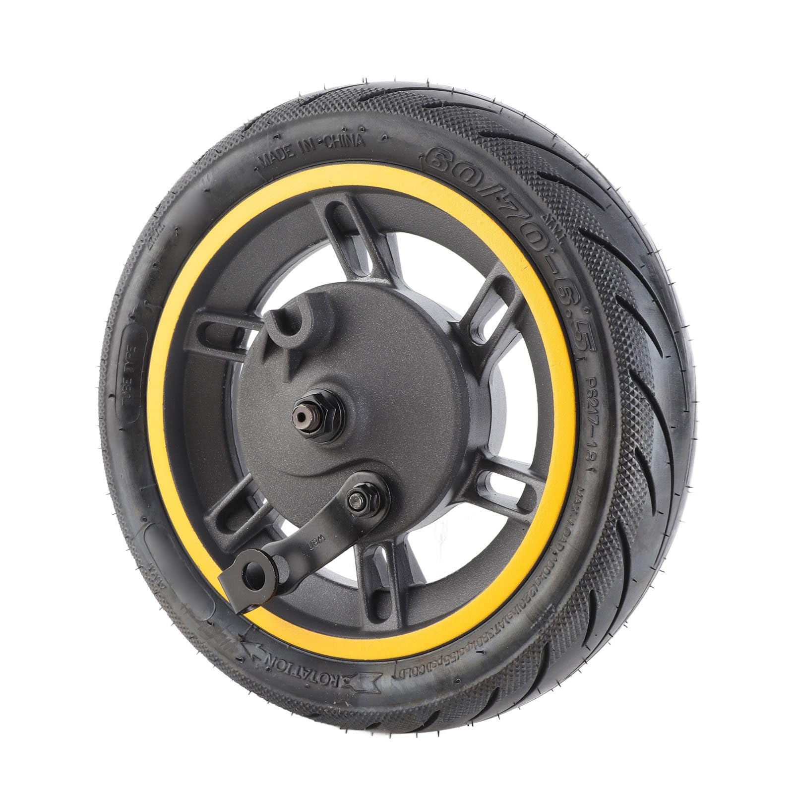 BuyWeek Roue Avant de Scooter Électrique pour Ninebot 9 Max G30, 60/70‑6,5 Pneu de Roue Avant de Trottinette Électrique de 10 Pouces avec Frein à Tambour
