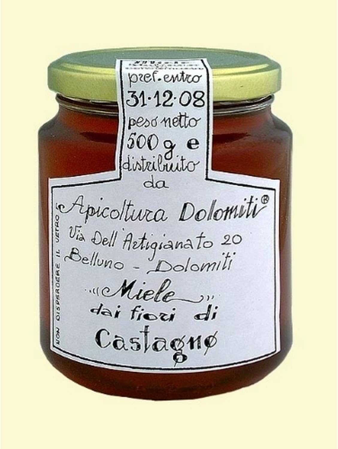 Chestnut Honey 500 gr. - Apiary Dolomiti