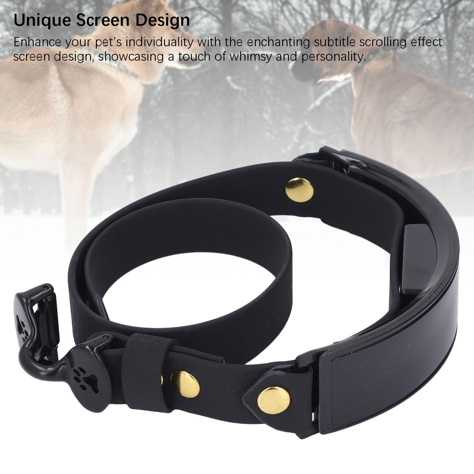 Collar de LED, YUYTE Collares de Iluminados para Caminar de Noche, Control Inteligente de Ladridos, Collar de Mascota Programable, Personalizar el Aspecto de su