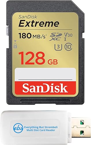 SanDisk Tarjeta de memoria SD Extreme de 128 GB funciona con Sony Alpha a7C, a6600, a6100, a6400 sin espejo (SDSDXVA-128G-GNCIN) U3 SDXC UHS-I disponible en Yaxa Guatemala