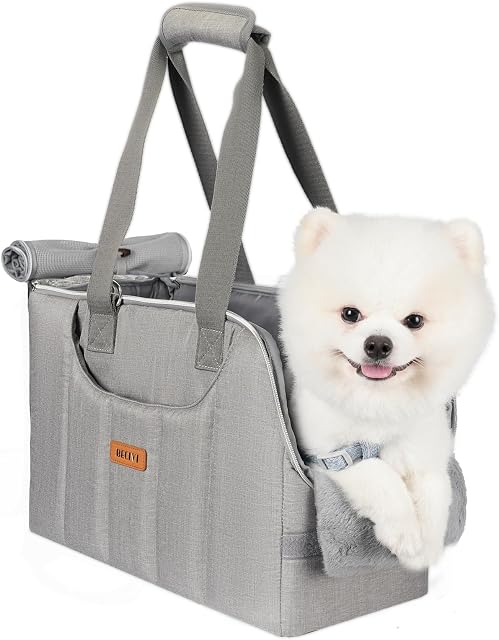 Porte-pourpres pour petits chiens Chats Lapins Jusqu'à 15lbs, Transporteurs d'écharpe légère avec bande transversale, porte-bagage souple côté chiot portable pour Vet, Hiking, Travel, Airline Approuvé