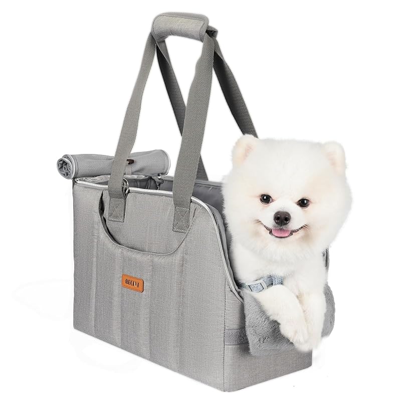 Bolsa de Transporte para Cães Pequenos e Gatos Becivi em Poliéster com Alça Transversal, até 5,4 kg, Grey, 1 unidade