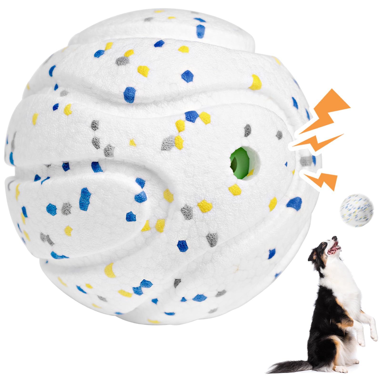 Large Dog Vocal Balls 5 inch Interactive Squeaky Dogs Balls Tough Chewing Big Dog Ball for Aggressive Chewers