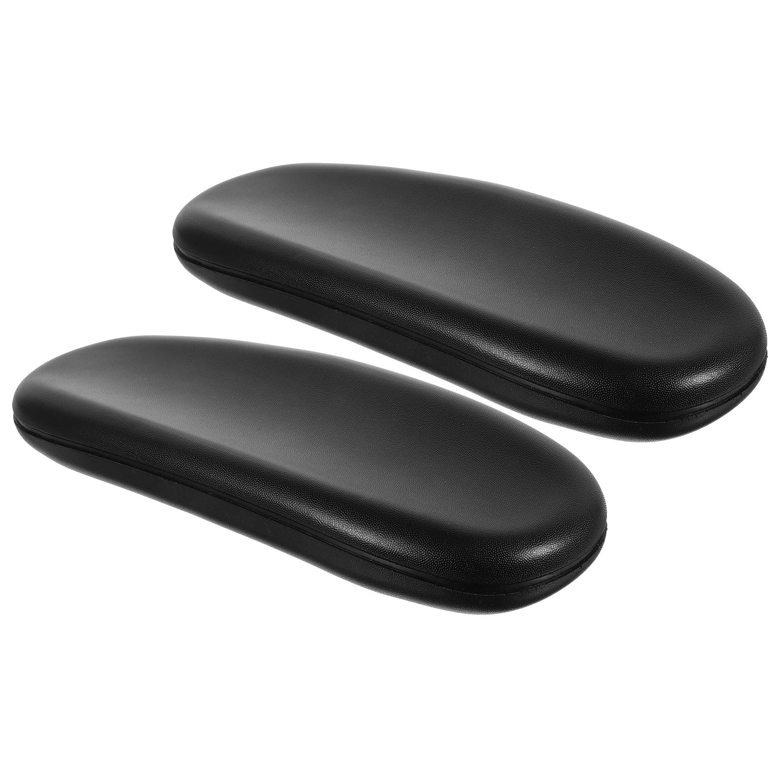 Lurrose Almohadillas y de Oficina para Giratoria Brazos Par de Silla Reposabrazos Ajustables de PU Negro a Aliviar Estrés en Cuello, 1