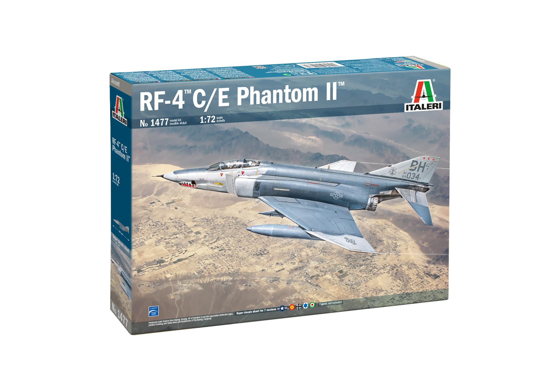 Italeri 1477 RF-4 C/E Phantom II 1:72 Scale Plastic Model Kit/Model Assembly