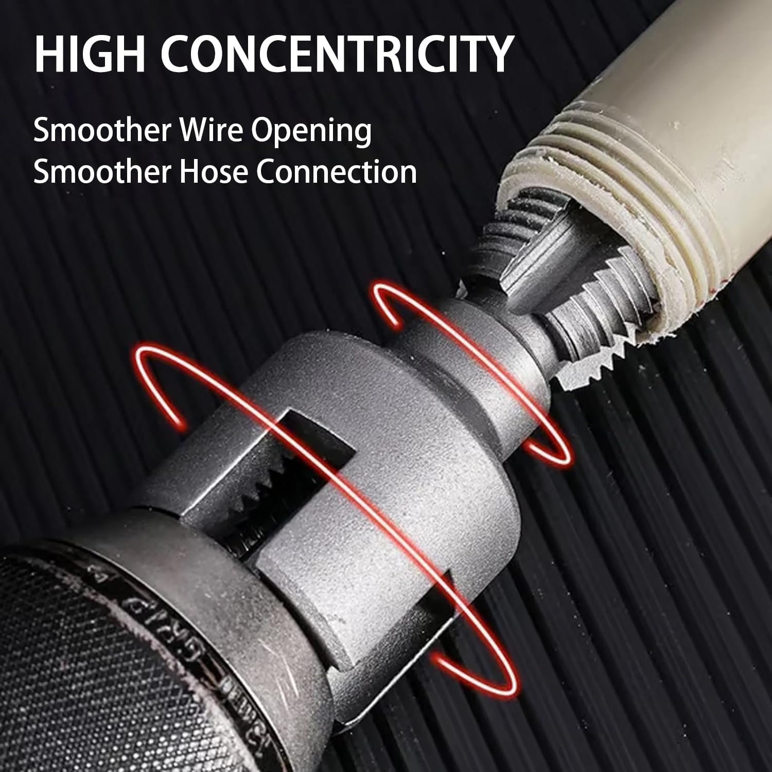 2PCS Pipe Threading Tool, 1/2'' 3/4'' Internal External Pipe Threading Tool, Dies PVC Plastic Pipe Threader Kit Integrated Dual-Function Pipe for Drill Cutting Threading