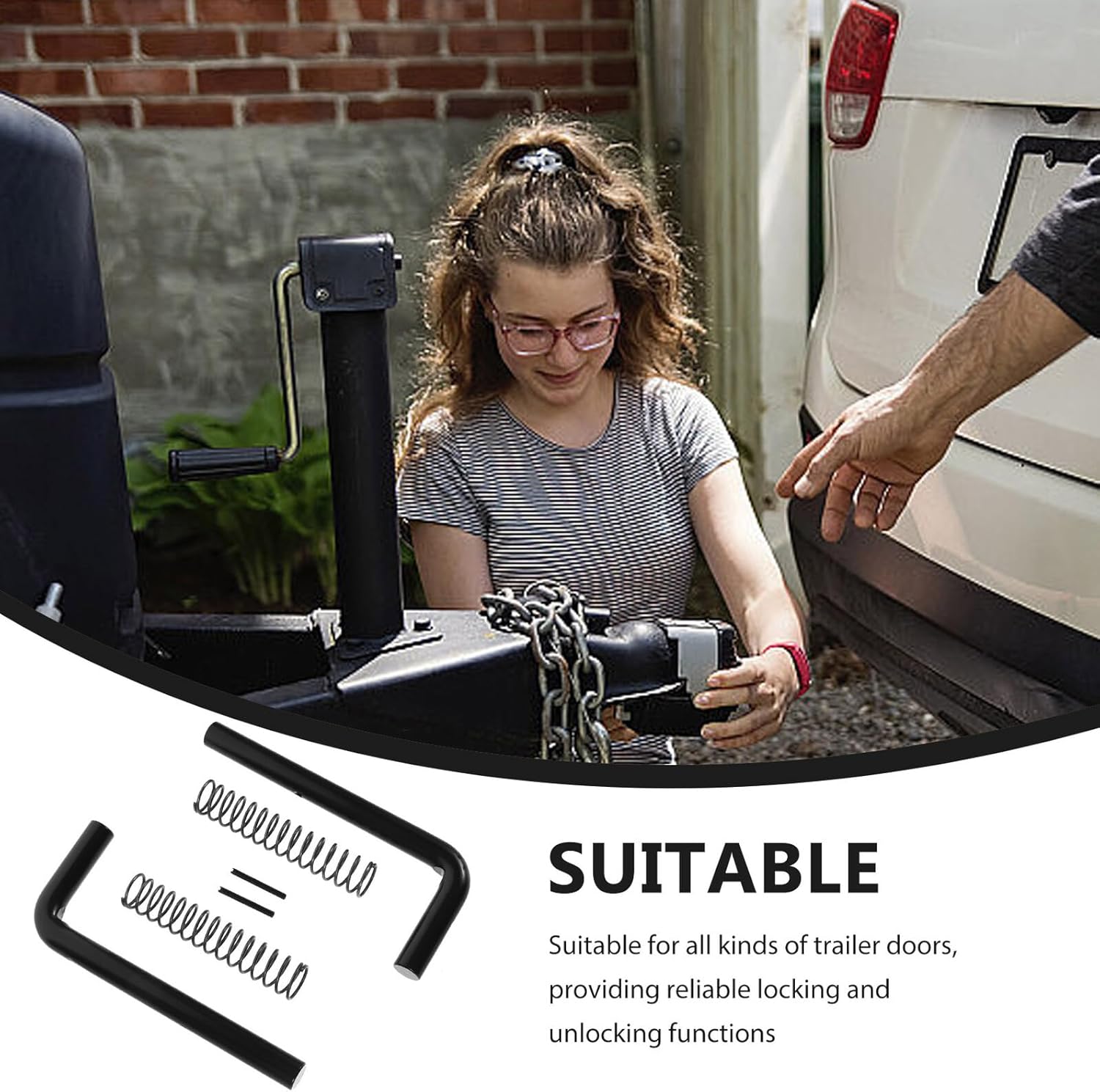 Ciieeo 2 Sets Trailer Gate Spring Latch Kit with Heavy Duty Spring Latch Assembly and Trailer Gate Pin Repair and Replacement