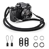 VOVMOEYA Camera Strap Rope,Camera Neck Strap Shoulder Strap for Fujifilm X100VI X100V XS20 XT5 for A6000 A6100 A6400 A6700 A7IV for Canon EOS R6 R10 for Nikon Zf Z5 Z30 - Black