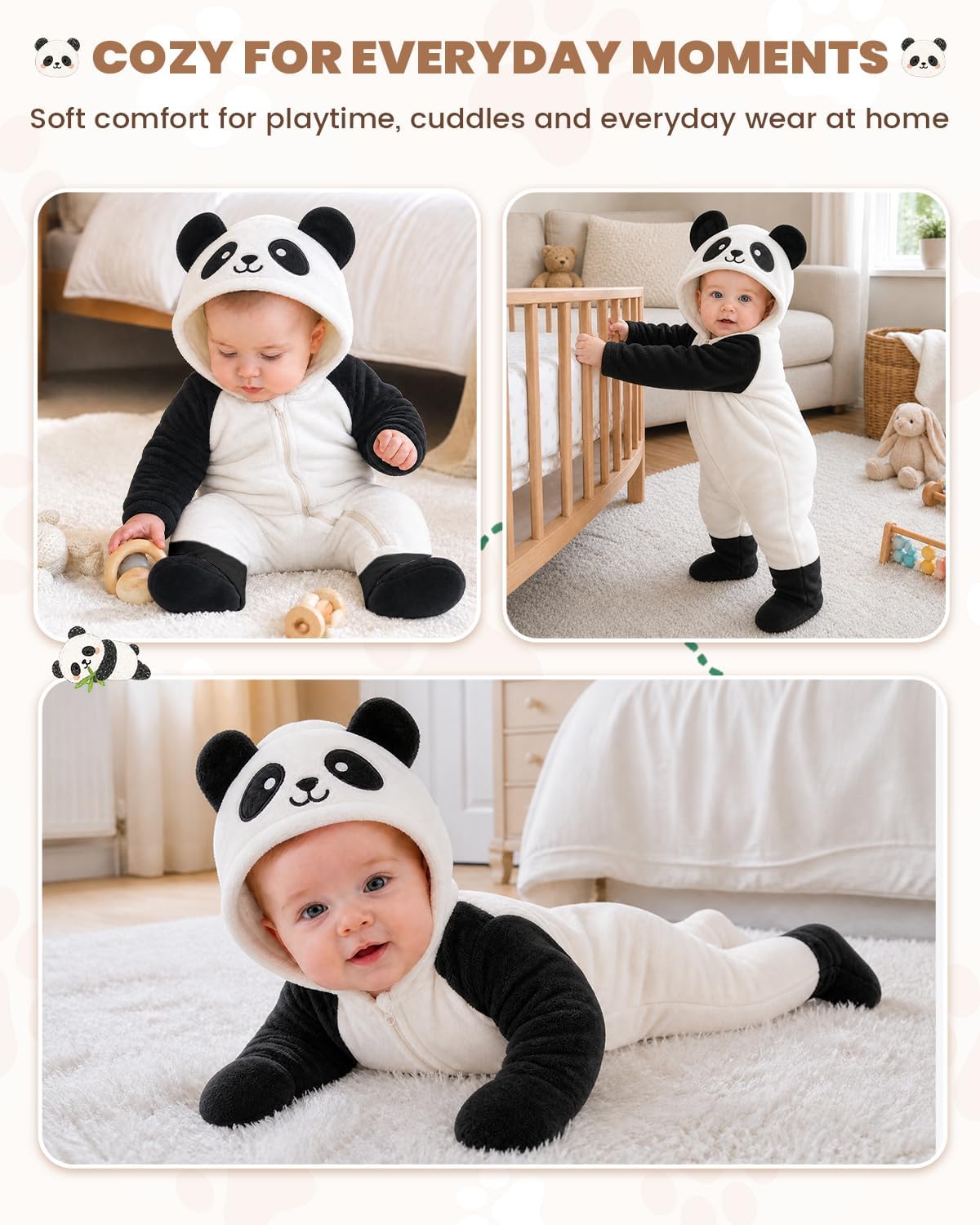 JiAmy Baby Girl Boy Outfit Newborn Winter Snowsuit Clothes Fleece Animal