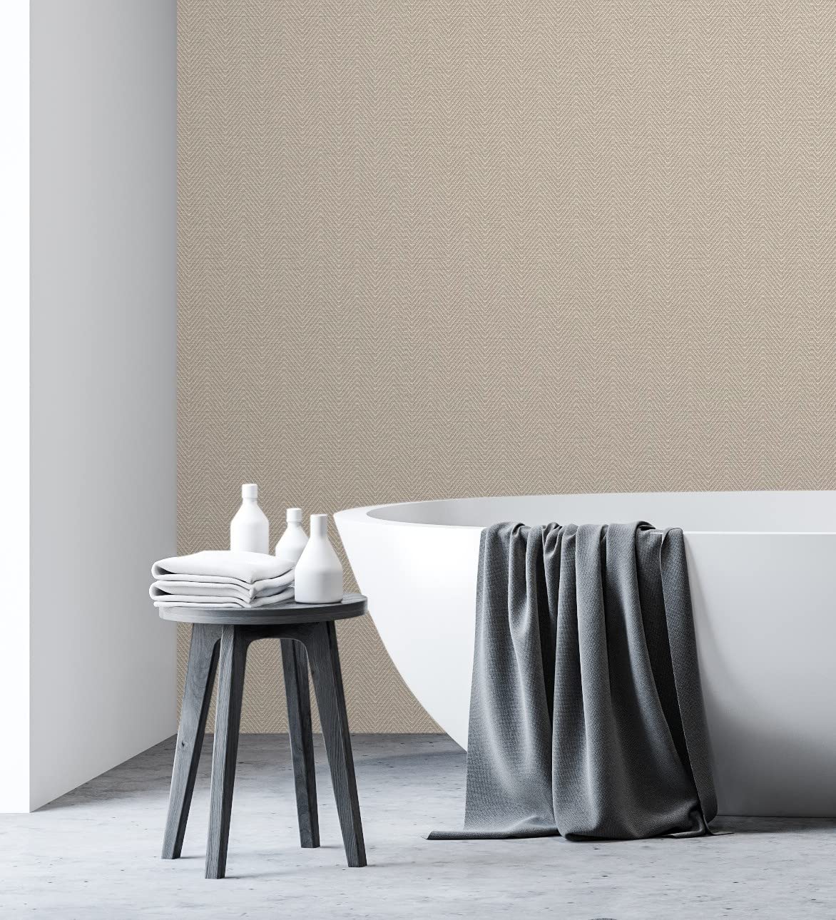 GAULAN 680977 - Papel pintado vinílico lavable de espigas con textura en relieve para pared salón cocina baño dormitorio pasillo - Rollo de 10 m x 1,06 m