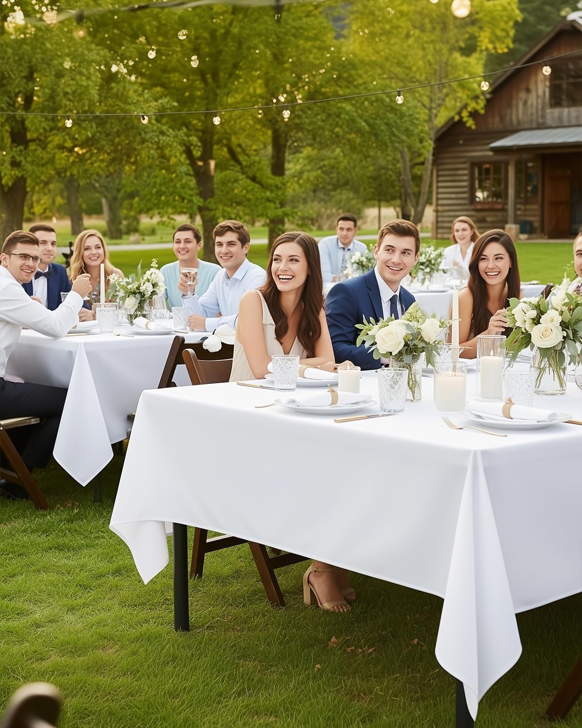 Utopia Kitchen Rectangle Table Cloth 2 Pack [60x120 Inches, White] Tablecloth Machine Washable Fabric Polyester Table Cover for Dining, Buffet Parties, Picnic, Events, Weddings and Restaurants - Image 8