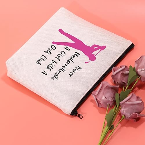 Miniatura 6 de JXGZSO Divertido regalo de golfista bolsa de cosméticos de golf nunca subestimes a una dama con un palo de golf bolsa de aseo bolsa de kit de