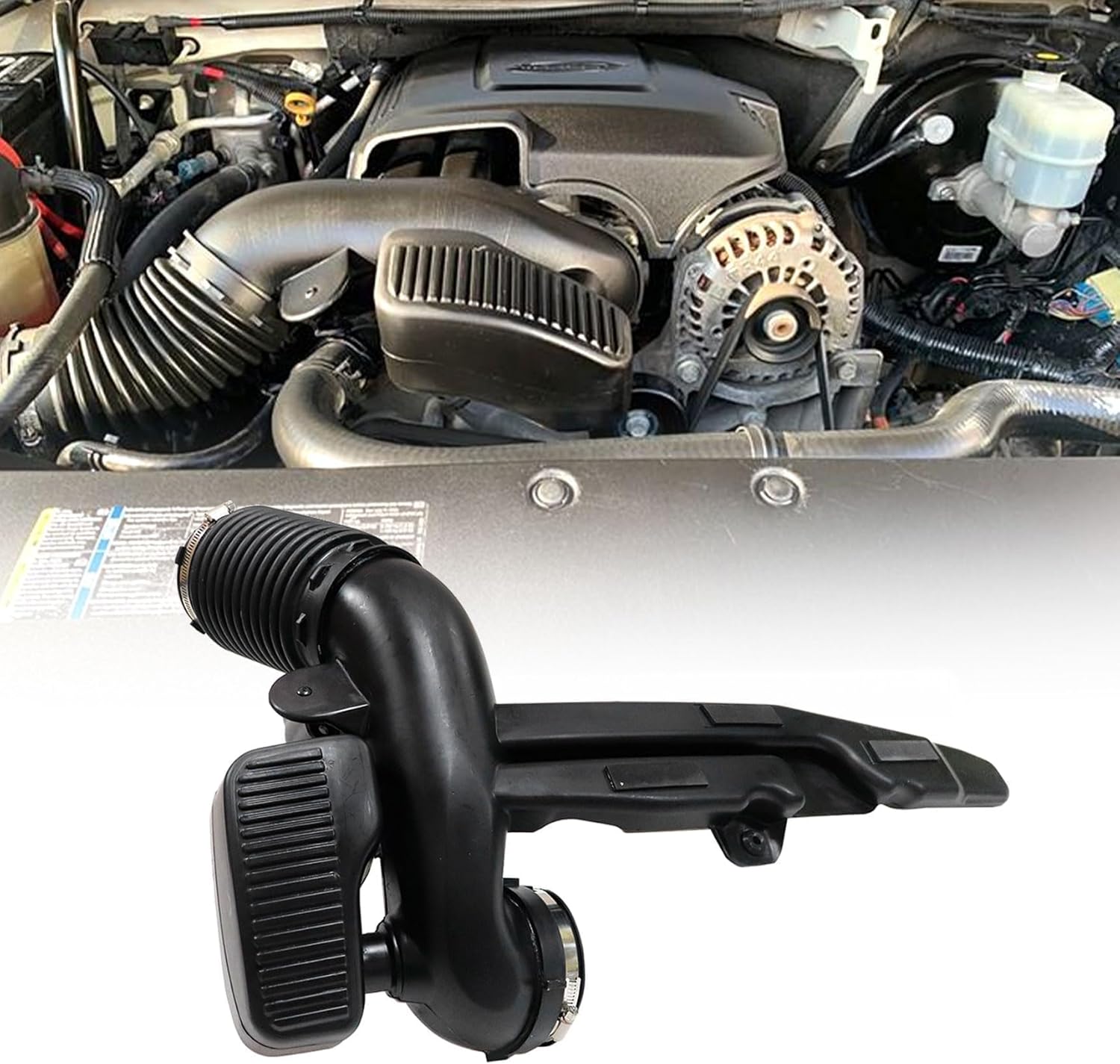 Air Intake Hose 15901934, 696-010 Compatible with Chevy Silverado Suburban Tahoe, Compatible with GMC Sierra Yukon 2007-2014 4.8L 5.3L 6.0L 6.2L V8