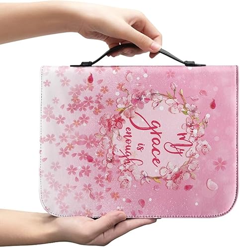 Miniatura 3 de Funda de la Biblia para las mujeres, cubierta de la Biblia de la PU, suave bolsa de libro personalizada impermeable, bolsa de iglesia protectora de