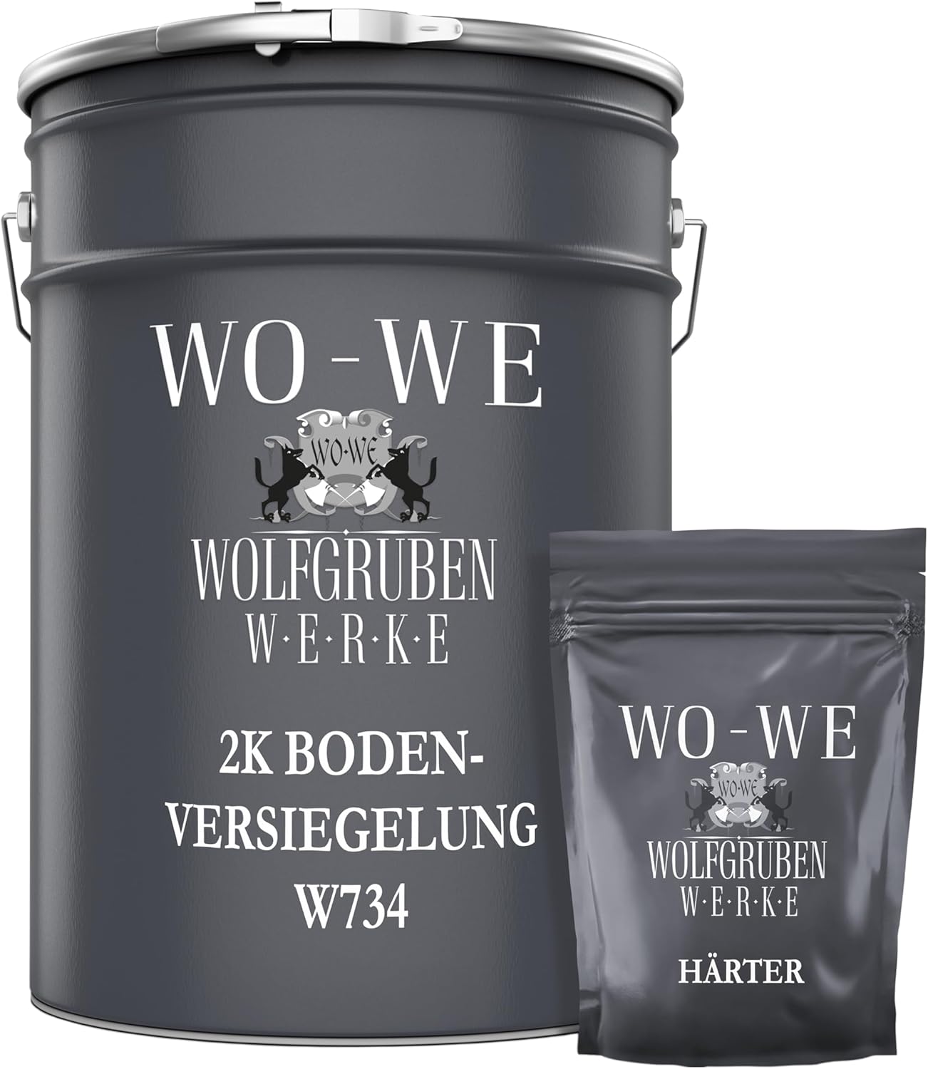WO-WE 2K Epoxy Floor Sealer, Industrial Garage Transparent, 1.5-20Kg