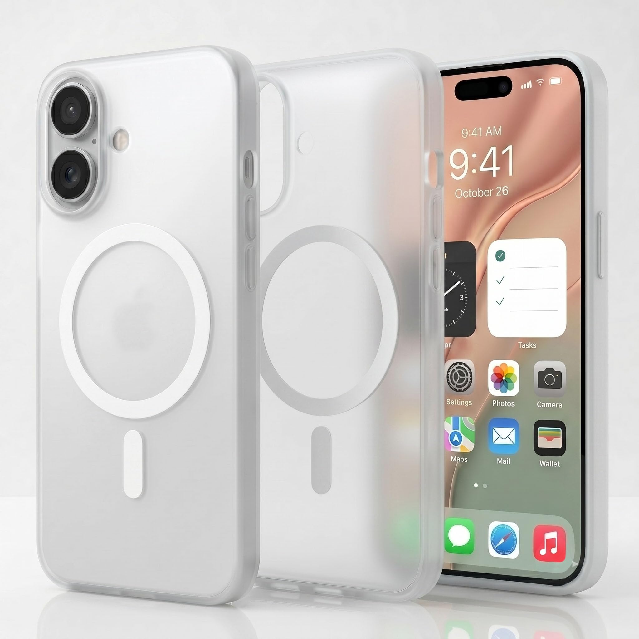 amazon basics Luxury Paper Thin Case Cover for iPhone 17 | Matte Finish | Compatible with magsafe | (White, iPhone 17)-image-35