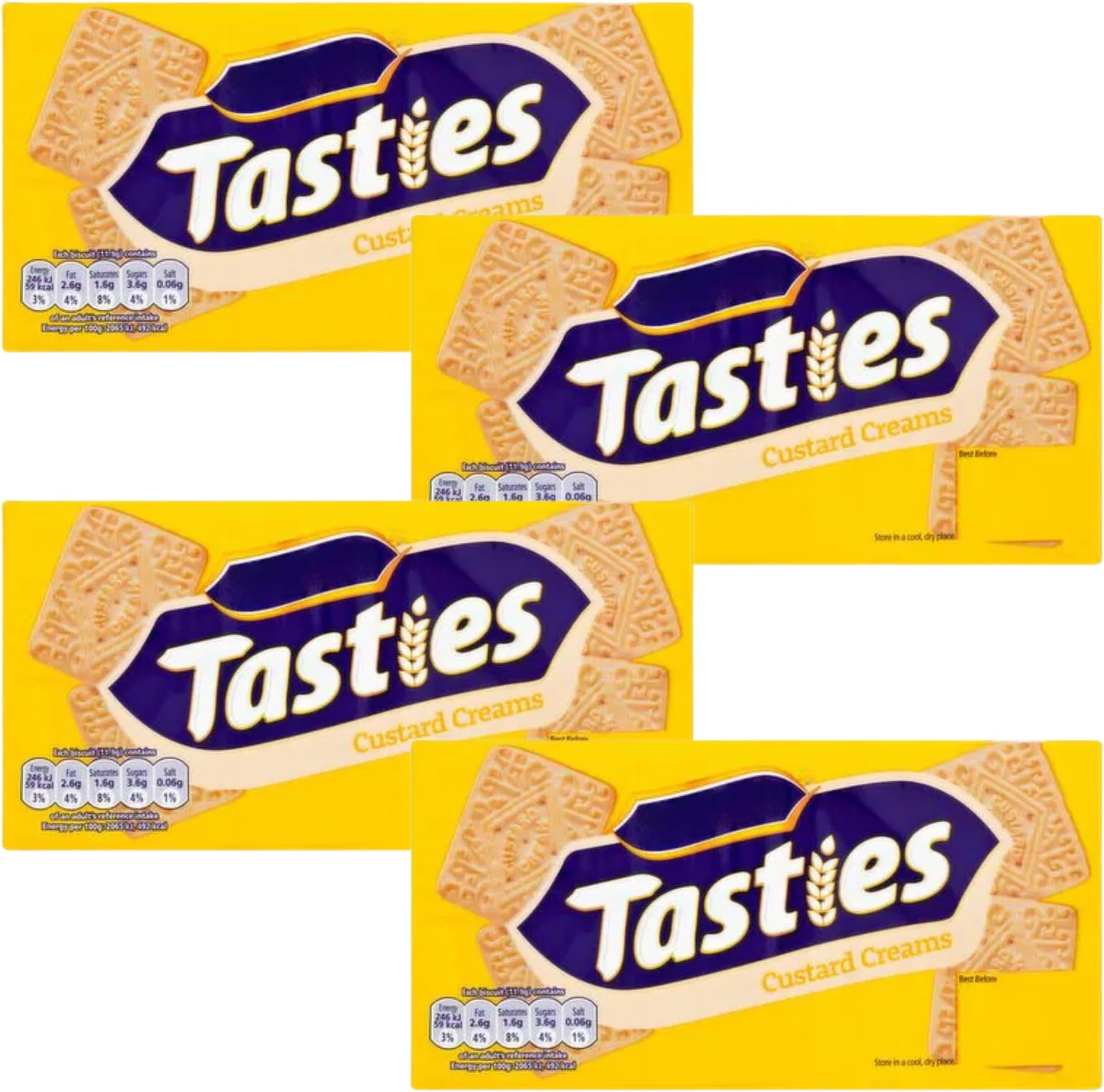 Biscuit Bundle With Classic Custard Cream Biscuits 300g (4 Pack)