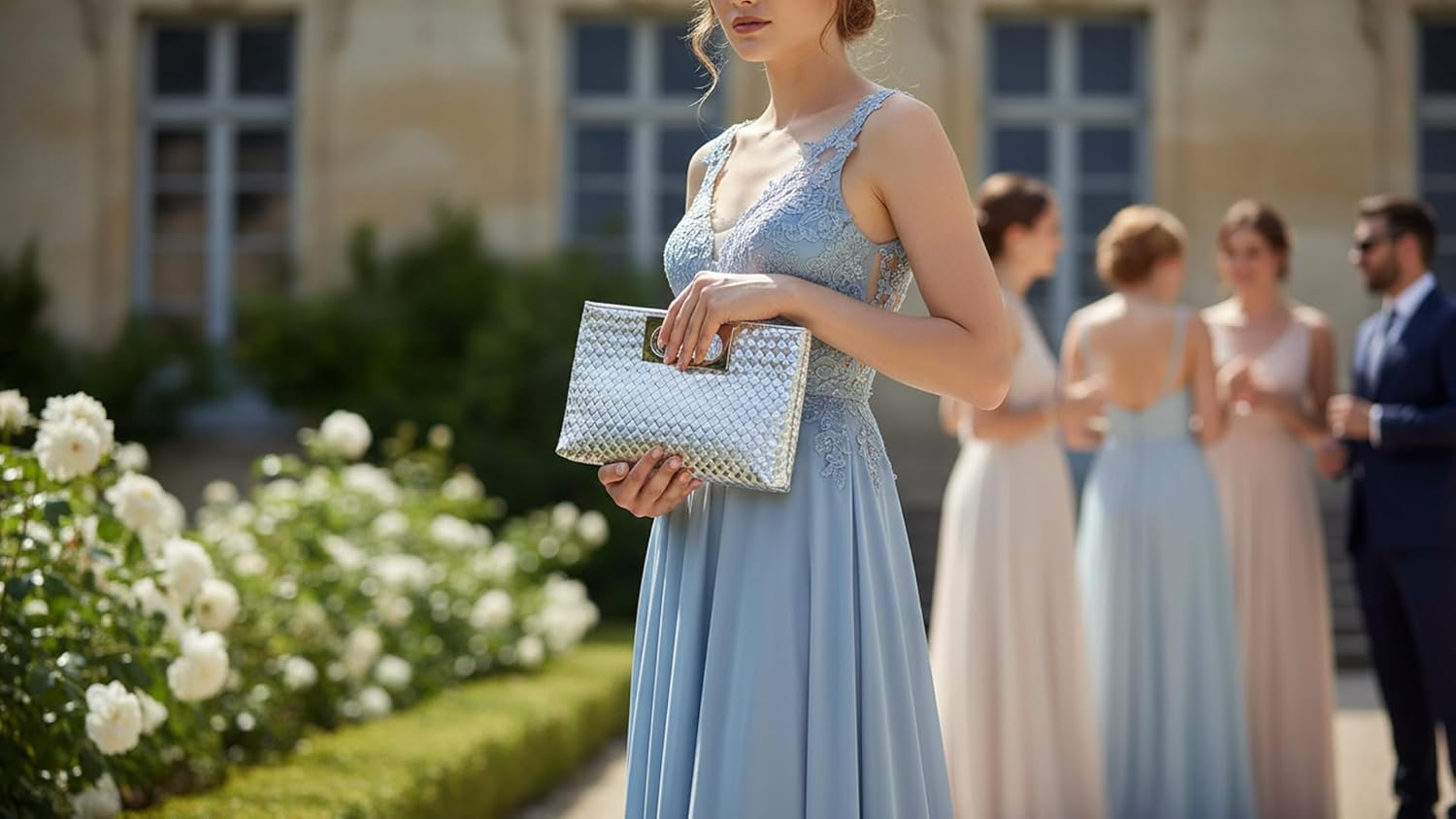 IXEBELLA PU Clutch Evening Handbag for Women Dressy Clutch Purse Formal Bag for Wedding Prom Cocktail Party | Durable PU leather