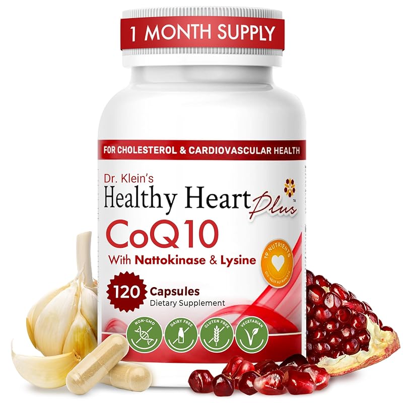 Rhoziva Suplemento de Coenzima Q10 com Nattokinase, Romã, Alho e Lisina 150 mg, 120 cápsulas