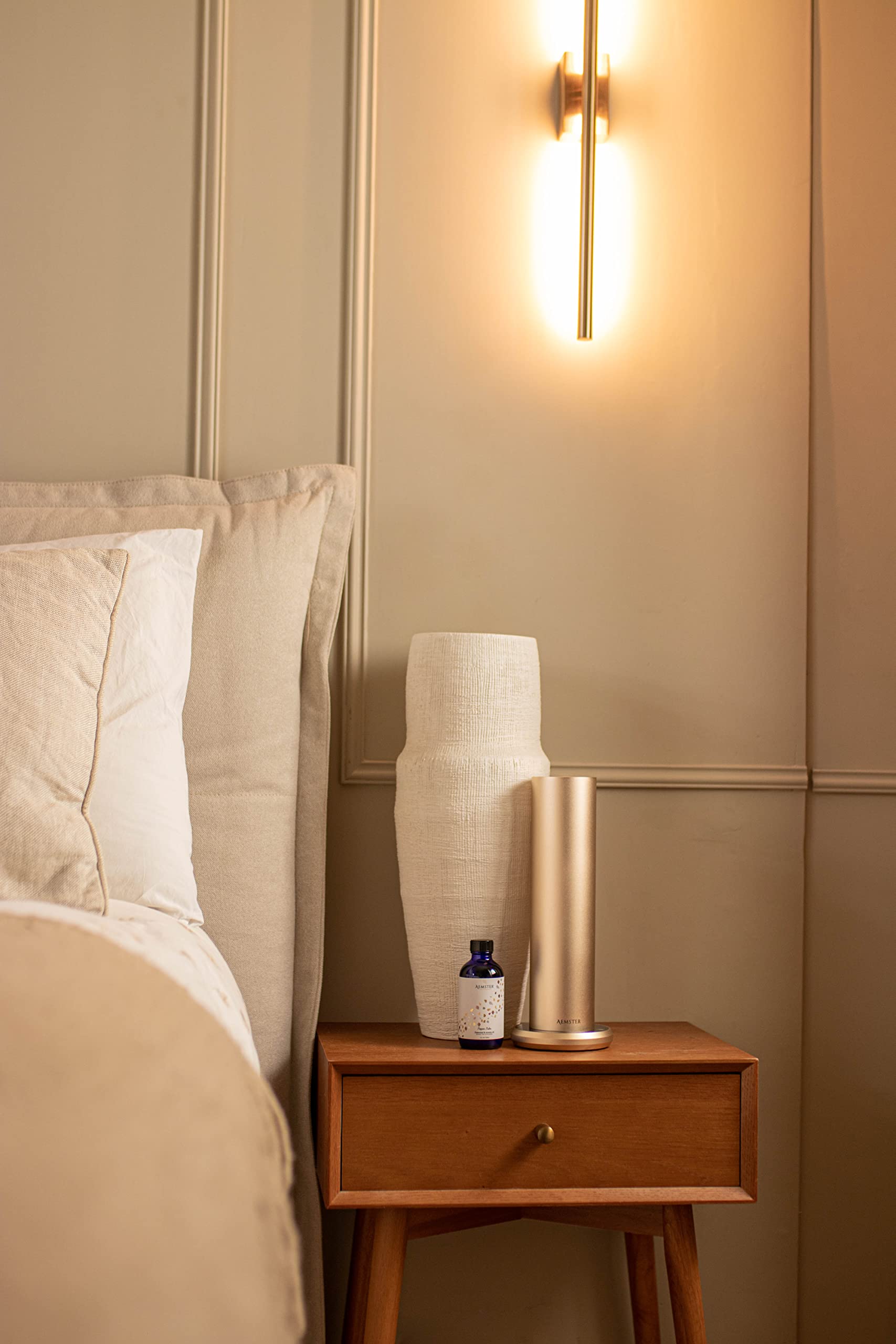 Haevn Or - Diffuseur Bluetooth Aroma pour huile parfumée et parfum maison - nébuliseur d'air froid pour la maison et le fonctionnement