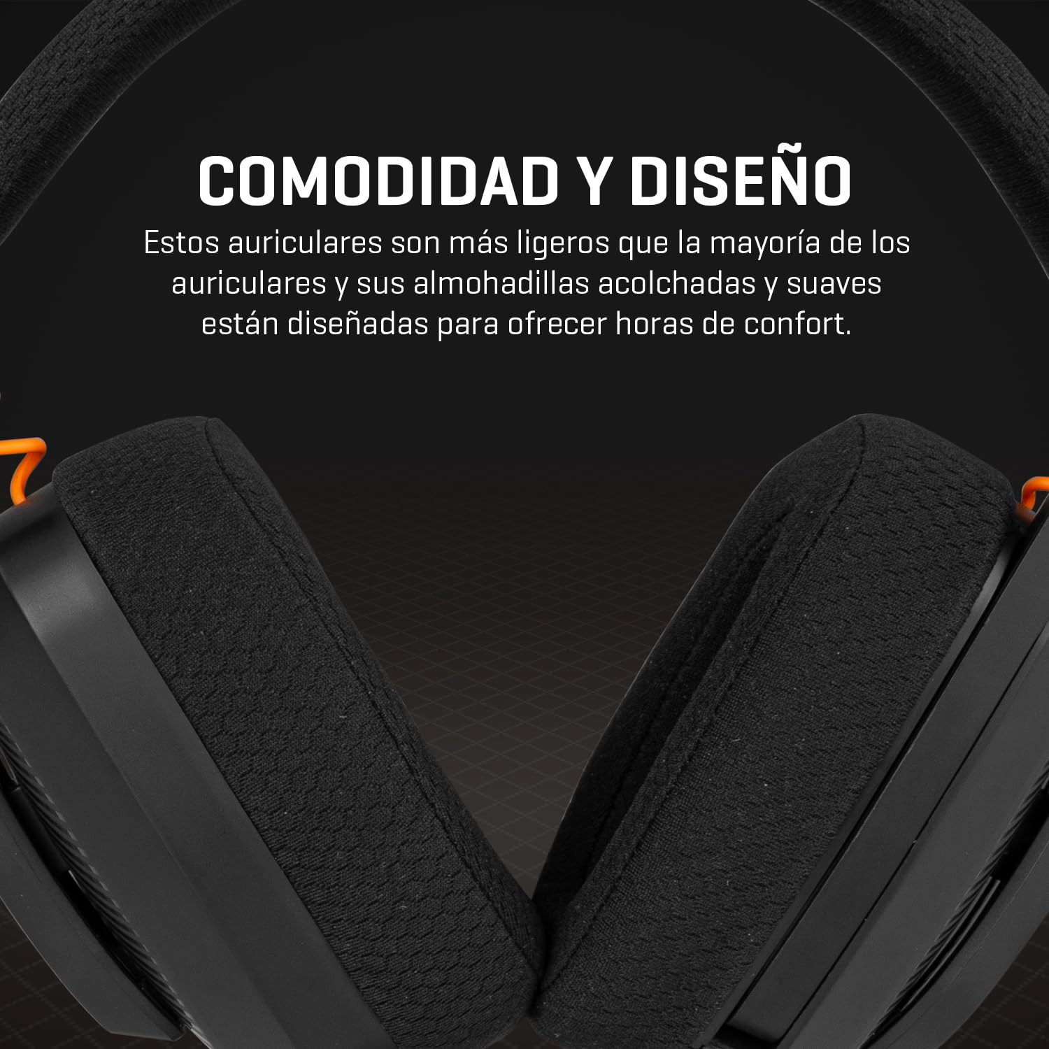 KROM KANJI – Auriculares Gaming Inalámbricos con Conexión Bluetooth 5.3, 2.4 GHz y USB, Drivers 40 mm, Micrófono Omnidireccional, Control Volumen, Mute en Auricular, Diadema Ajustable y Ligera – Negro