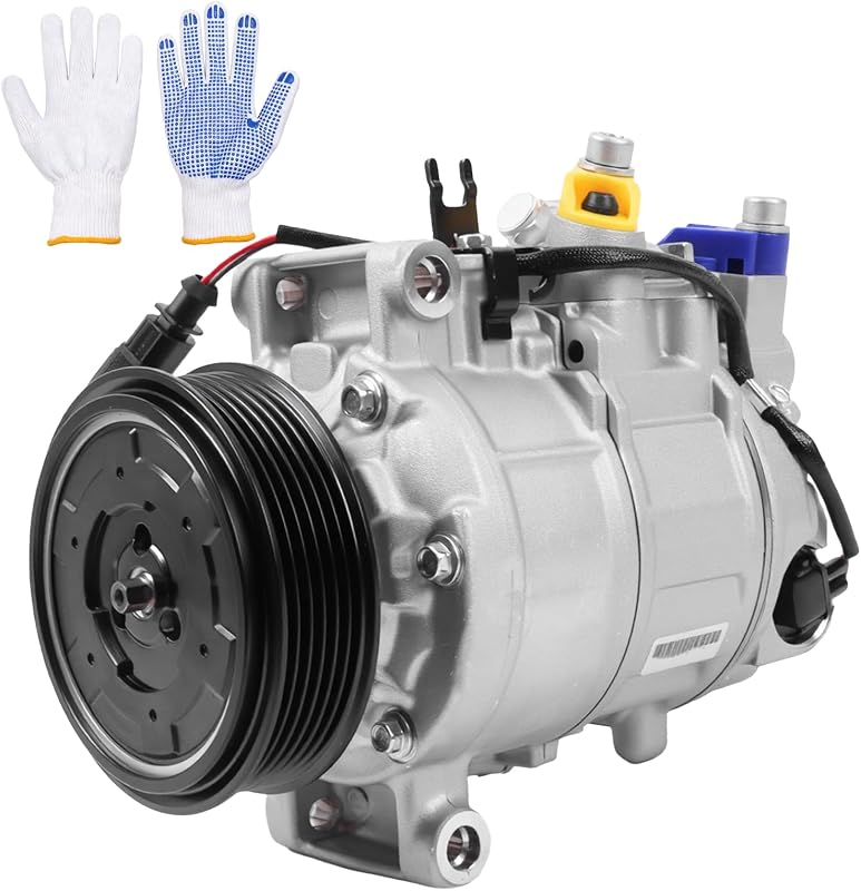 Compressor do ar-condicionado YOMALL com embreagem para Audi A4, A5, A6, Q5 e A4 allroad – 6 canais