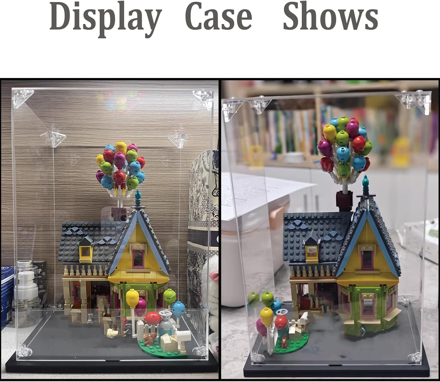 Display Case for Lego 43217 40720 71426 - Acrylic Clear Display Box for Up House/Piranha Plant/Sleeping Beauty Castle - 7.87x5.9x11.8inch