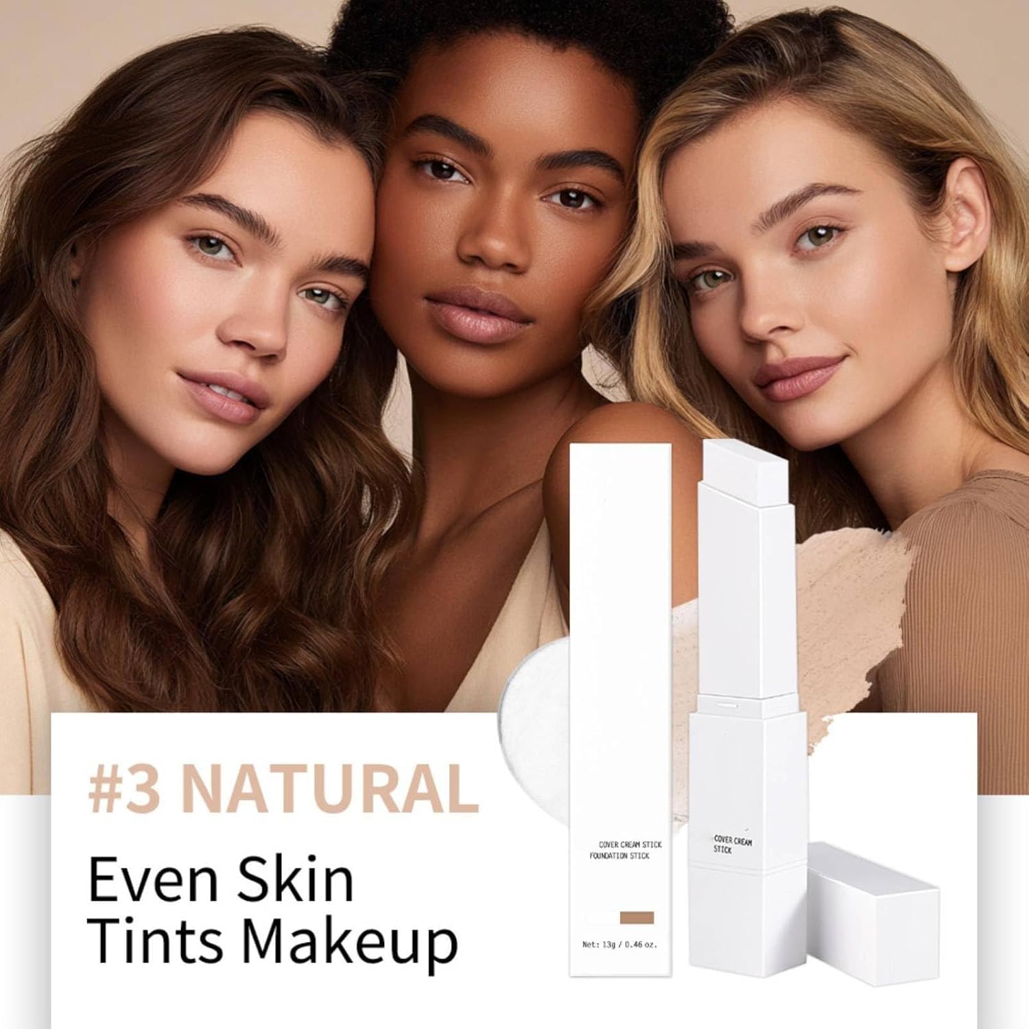 Clarea Paris,Clarea Fond De Teint 2-En-1 Avec Pinceau Intégré,Fond De Teint Clarea 2 En 1,Imperméabilisation Durable, Convient À Tous Les Types De Peau (Naturel) - 3