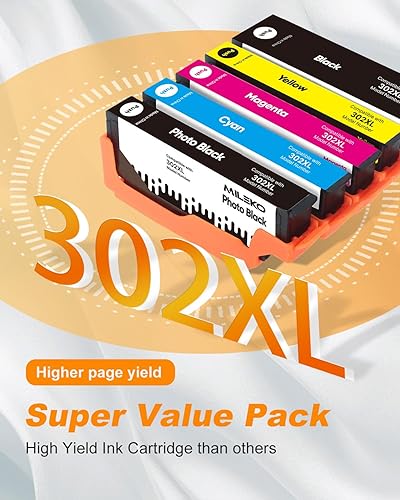 Miniatura 4 de MILEKO Remanufactured 302XL Ink Cartridges Multipack Replacement for Epson 302 Ink Cartridges 302 XL T302 T302XL to Work for Epson XP-6100 XP-6000