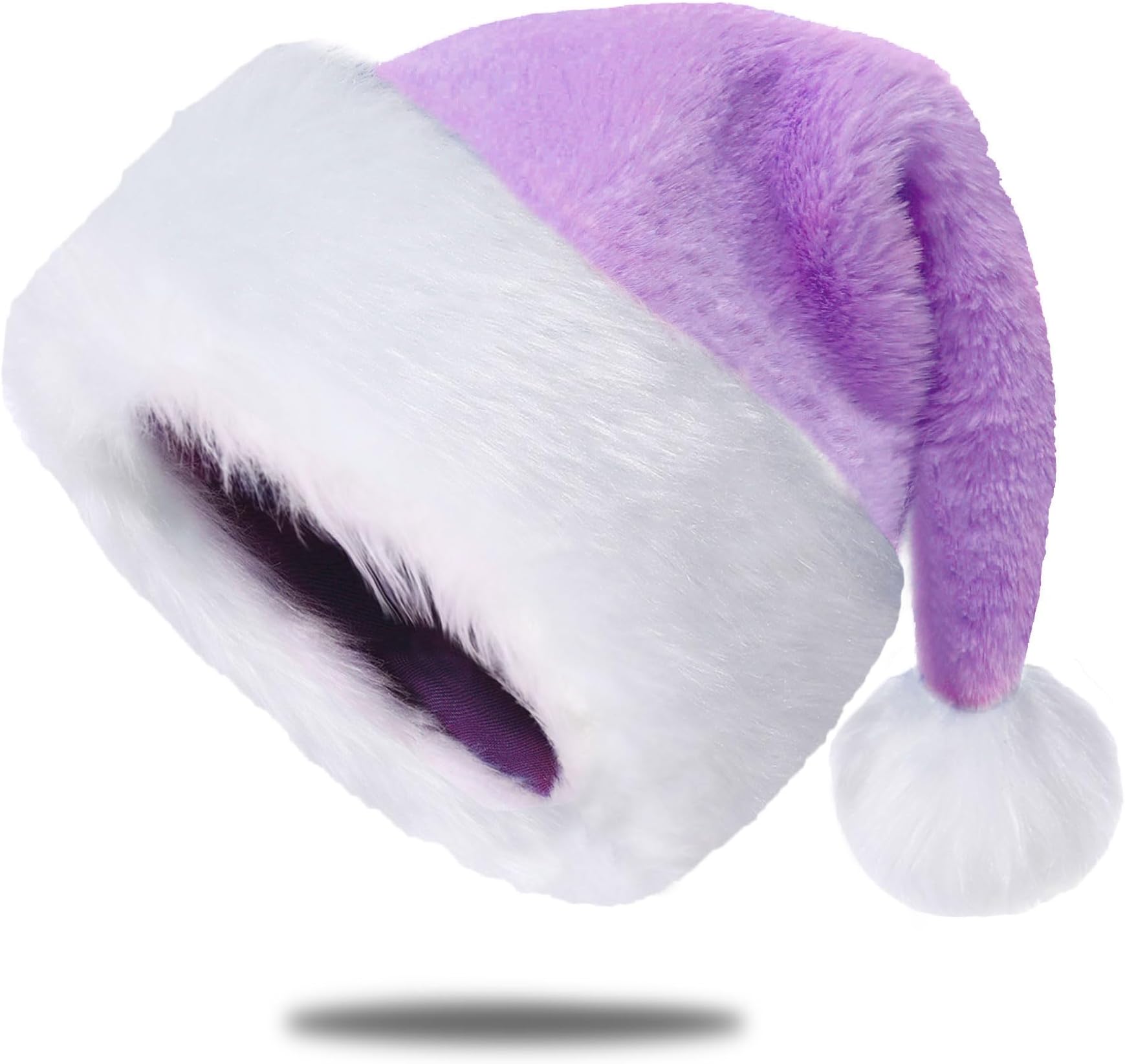 Santa Hats for Adults, Unisex Velvet Touch Comfort Christmas Hats for New Year Festive Party Christmas Supplies