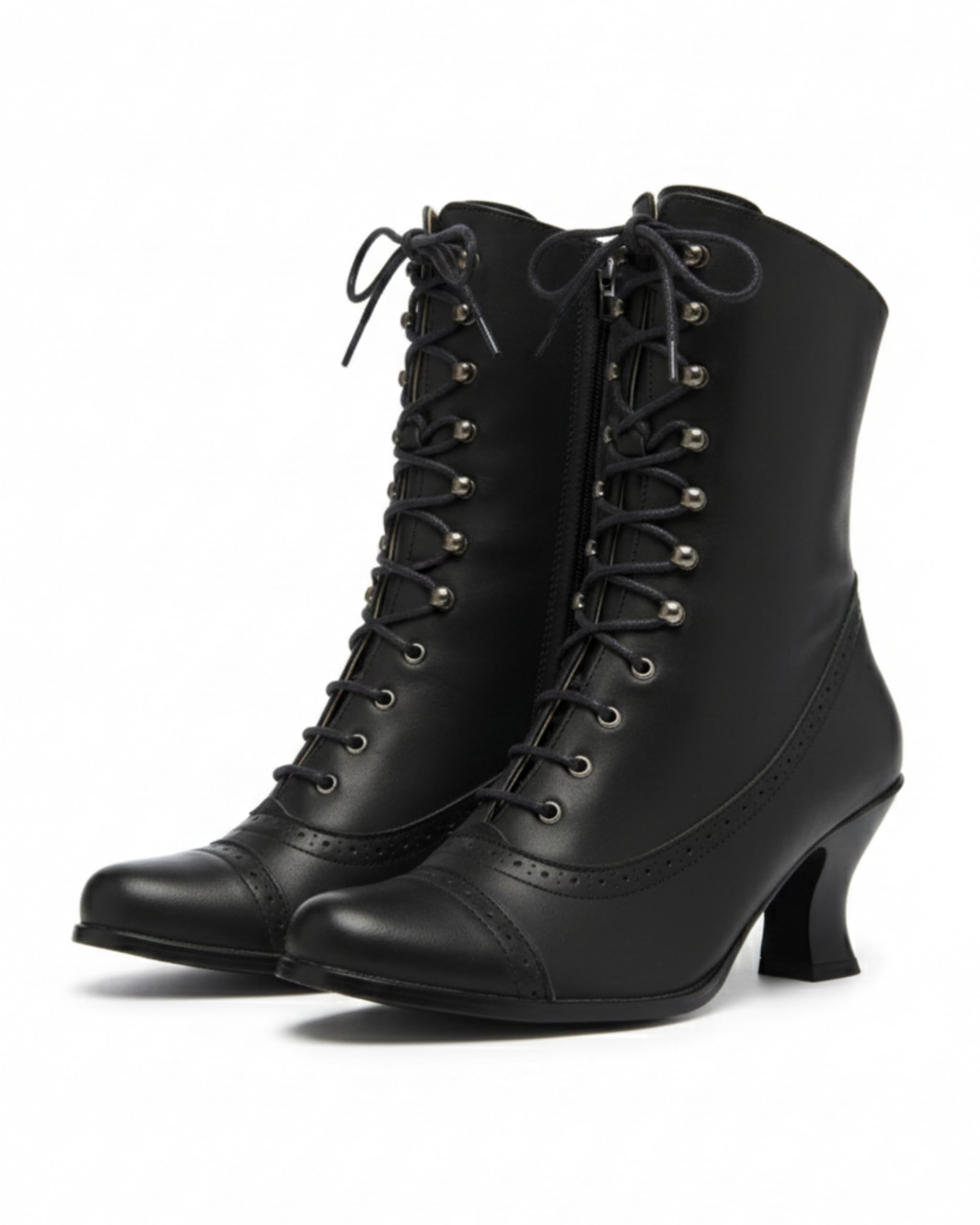Stockerpoint Damen Stiefel 4490 I Größe 36-42 I Elegante Schuhe aus Echtleder mit Schnürung & Reißverschluss I Bequemer 6,5 cm Absatz I Perfekt für Trachten & Festlichkeiten