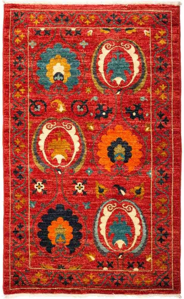 Solo Rugs Hand Knotted Area Rug, Wool, Pink, 3' 1" x 5' 1"