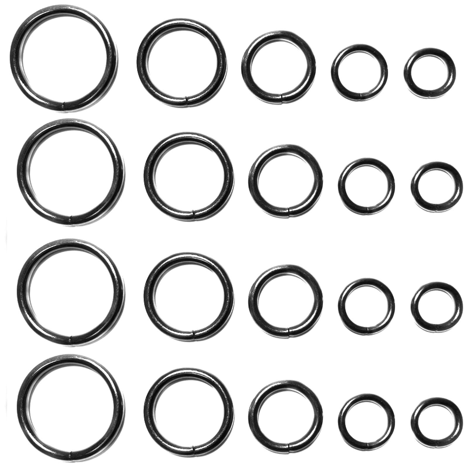 YIXI-SBest 50 Pcs Gun black Assorted Multi-Purpose Metal O Ring for Hardware Bags Ring Hand DIY Accessories - 13mm, 15mm, 20mm, 25mm, 32mm (O ring-Gun