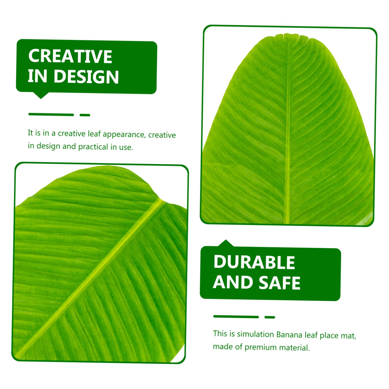 Zerodeko 10piezas Manteles Individuales Plátano Artificiales De Decoración Elegante para Cocina y Restaurante