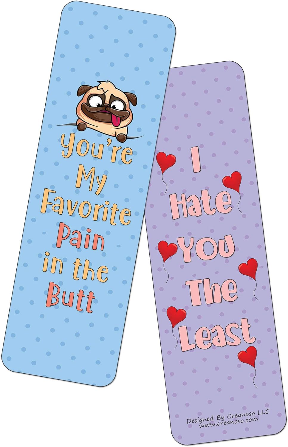 Creanoso Funny Love Confessions Bookmarks (60-Pack) - Premium Quality Gift Ideas for Children, Teens, & Adults for All Occasions - Stocking Stuffers Party Favor & Giveaways