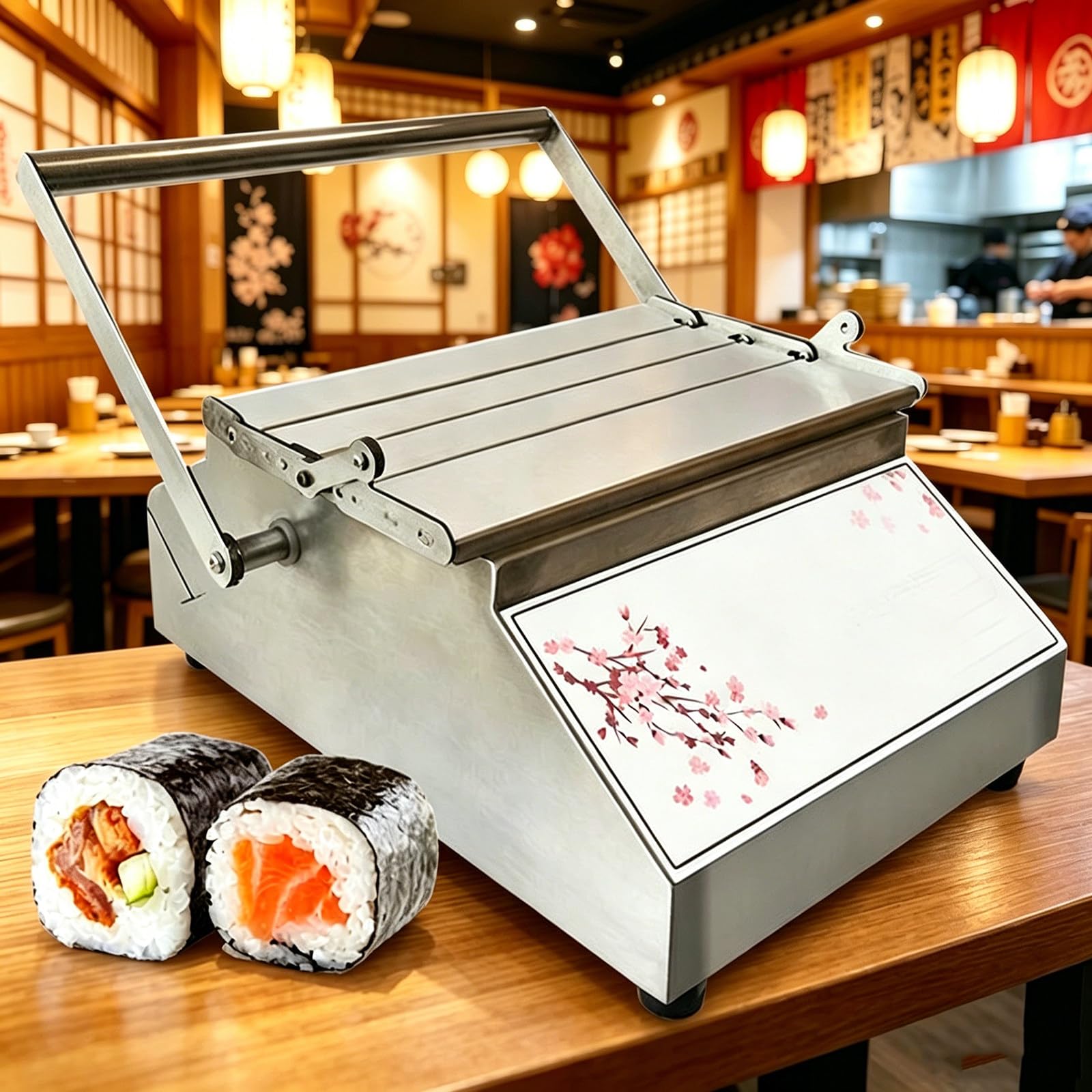 ZYLDDS Commercial Sushi Making Kit, Manual Sushi Rolling Machine, DIY Sushi Maker,Commercial Sushi Maker for Kitchen, Sushi Restaurant Squareroll