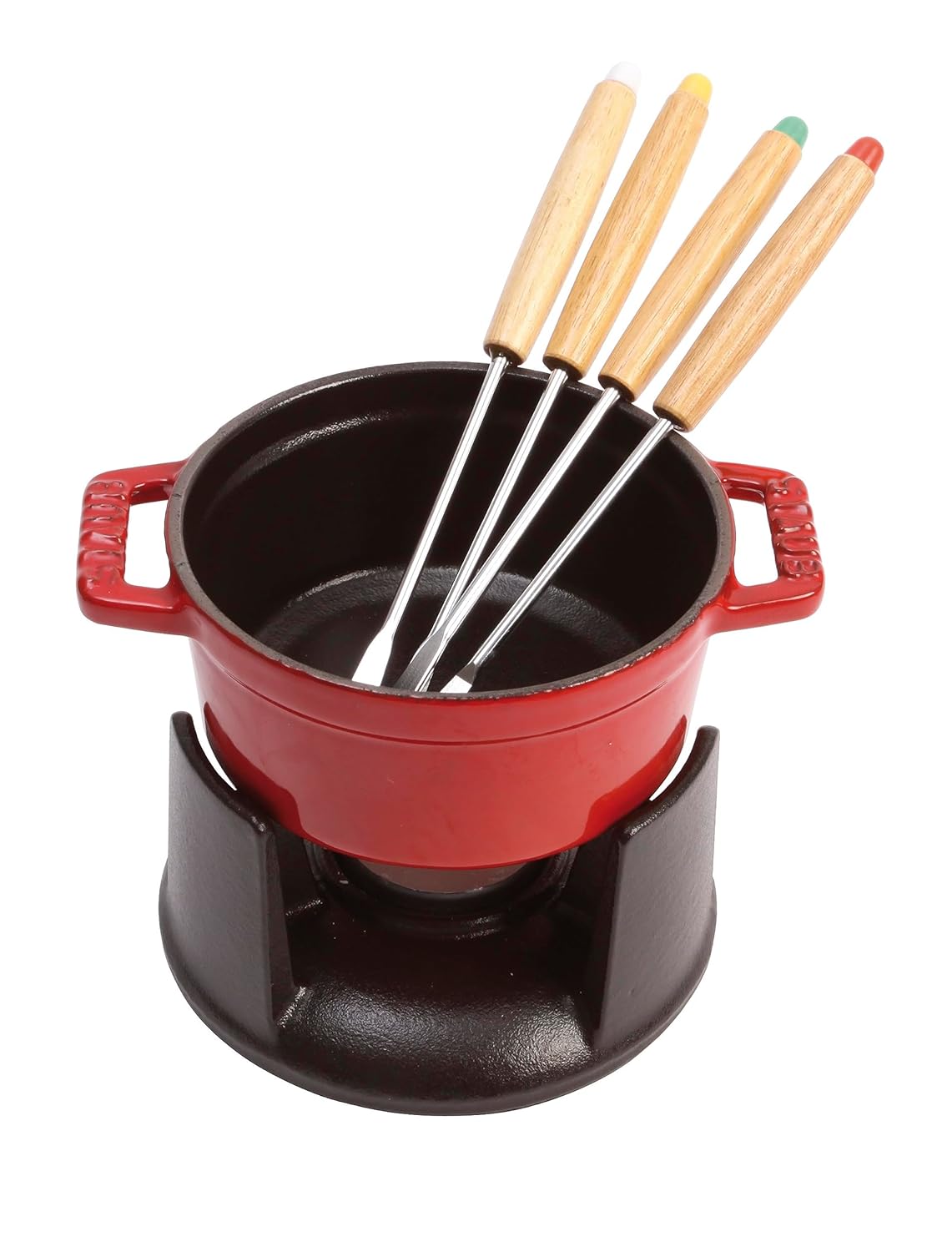 STAUB 1400406 Mini Chocolate Fondue Set, 10 cm, Cherry,Red