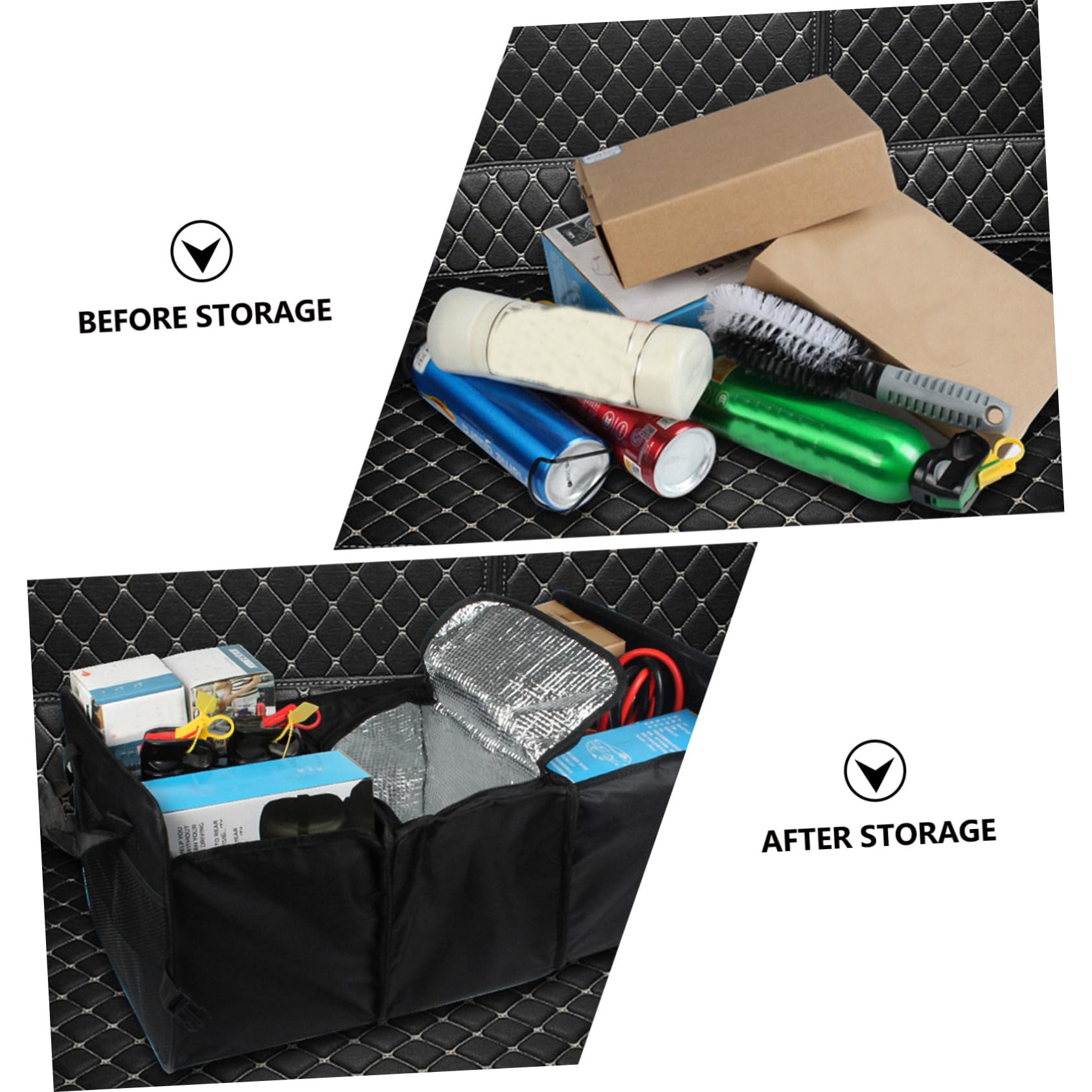 OSOLADY Multipurpose Foldable Car Trunk Storage Box Portable Organizer for Groceries Emergency Gear More Capacity Container for Home Space Saving Design