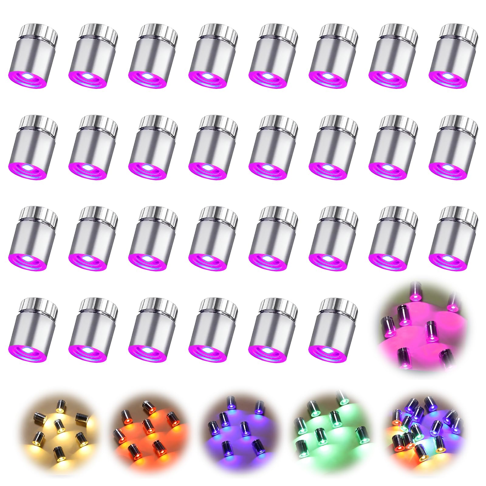 30 Mini Luci A LED Per Artigianato E Casa Delle Bambole, Con Batterie AG3 Incluse, Piccolissime (1,5cm), Per Decorazioni Fai Da Te, Matrimoni E Feste - 2