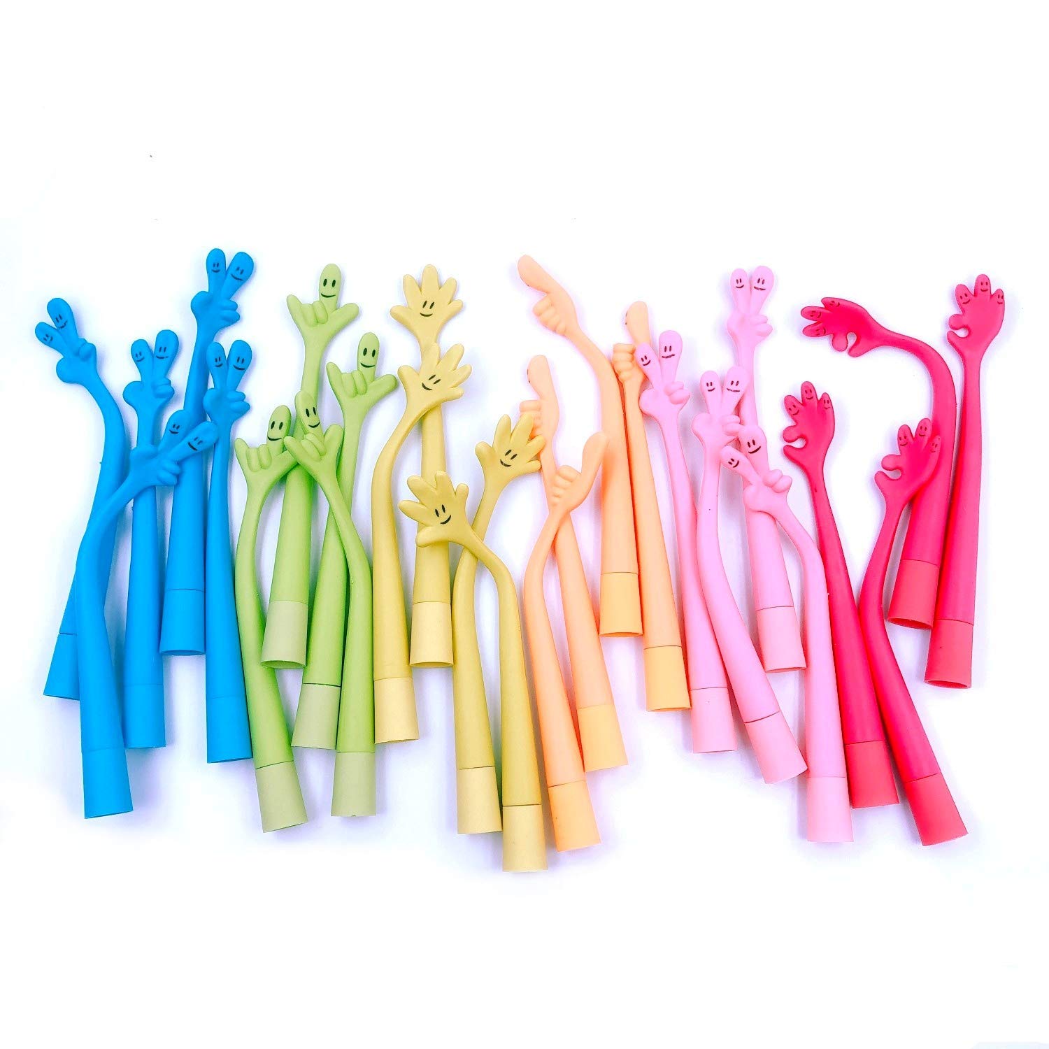 Snapklik.com : 25 X Novelty Finger Gesture Funny Bendable Ball Pen ...