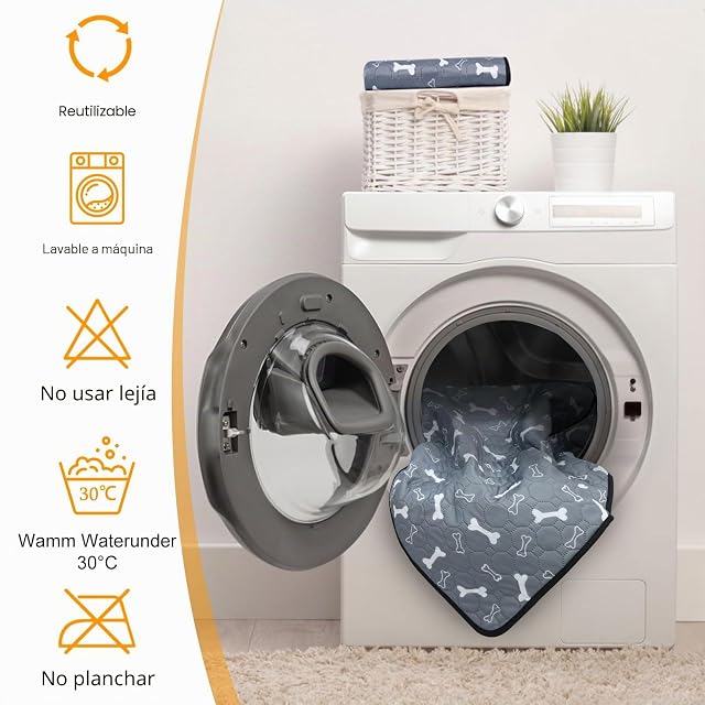 Foto 5 de 7 de Wusboo 2 Unidades de Empapador para Perros Lavable e Impermeable