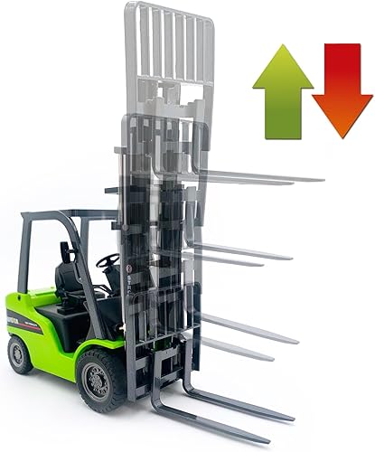 Miniatura 2 de Qcar Carretilla elevadora Almacén Camión Vehículo de juguete Carretilla elevadora Juguetes de construcción para niños Escala 150 Carretilla